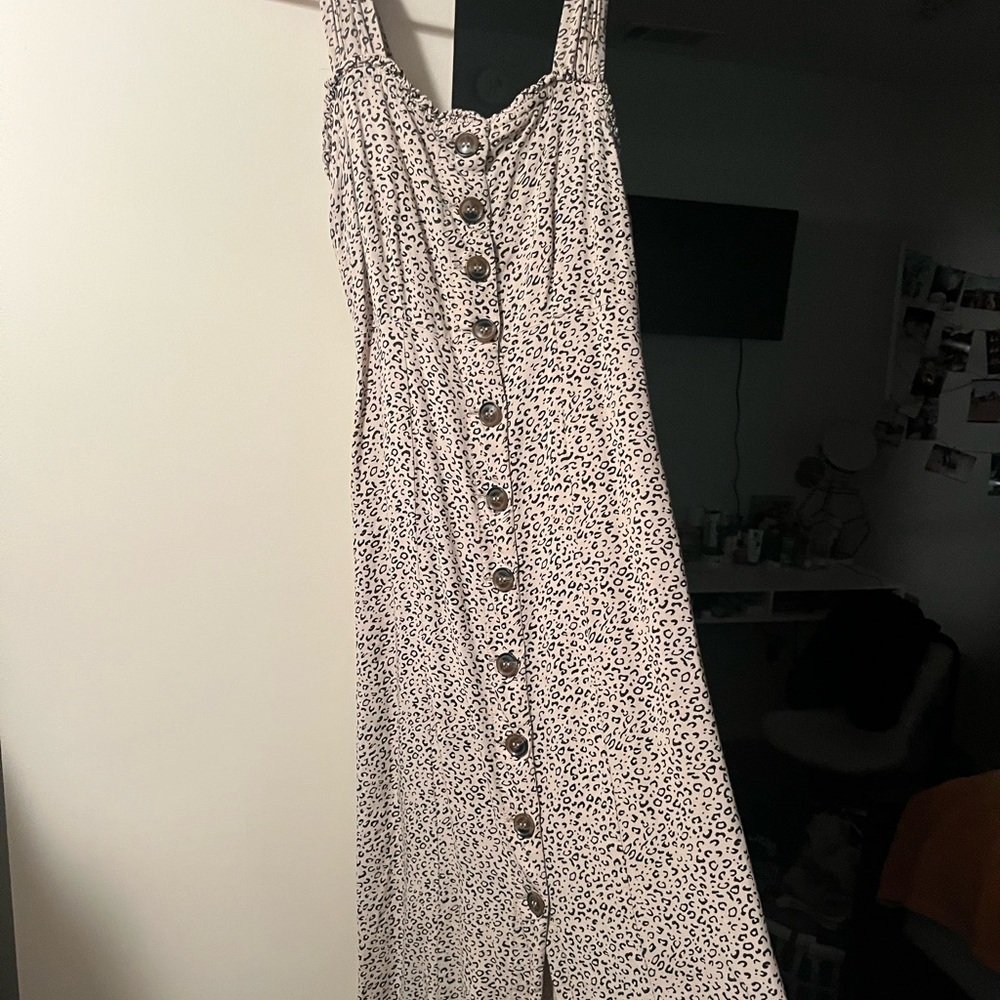 Japna cheetah button down dress